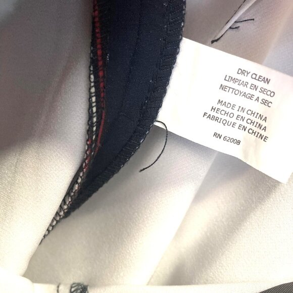 Insight Wide Leg Pants Womens 16 Navy Red Stripe High Rise Stretch Flowy Office - Picture 6 of 15